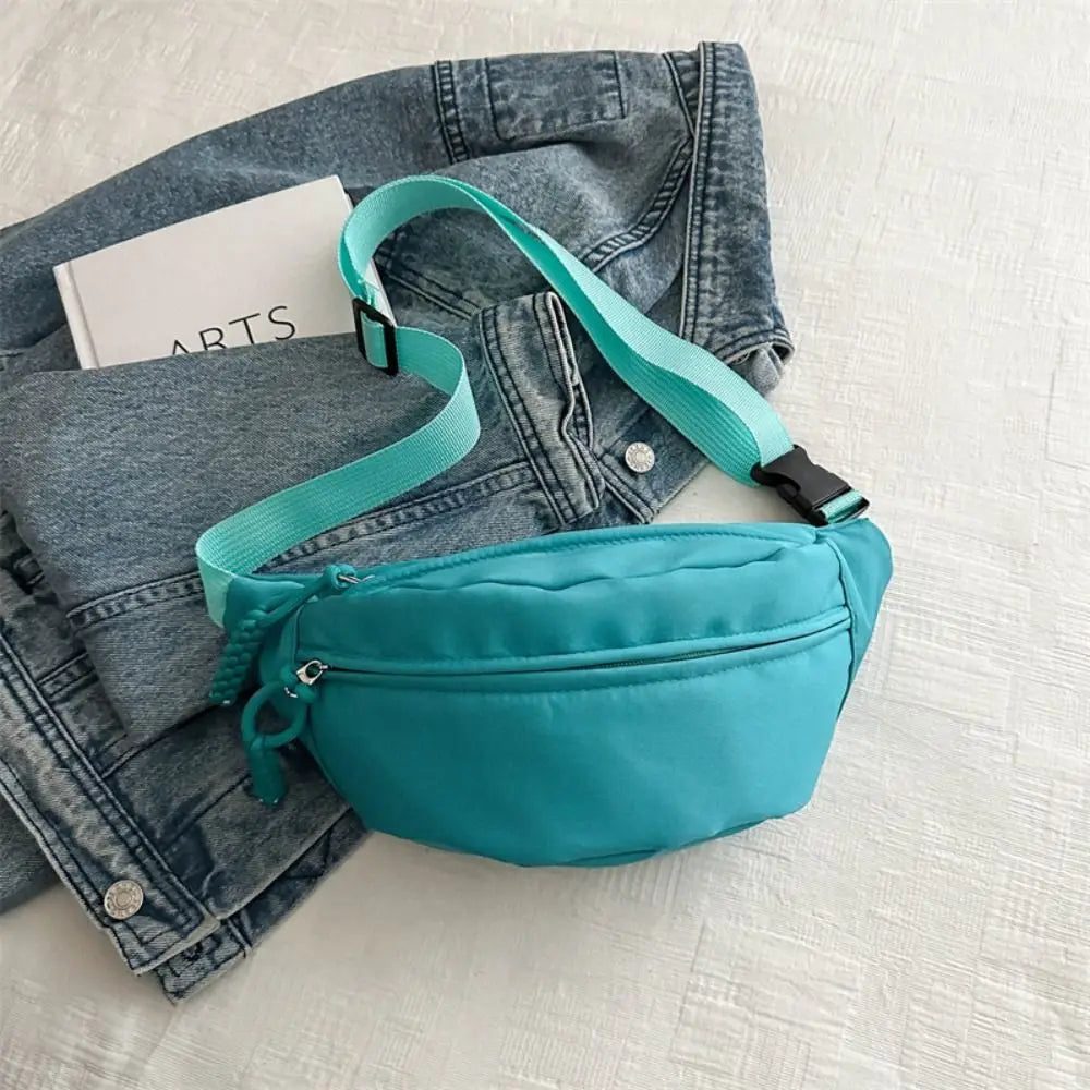 Fashion Half Moon Women's Chest Bag Large Capacity Oxford Cloth Waist Bags Multifunctional Waterproof Running Belt Bags Outdoor Quake 8