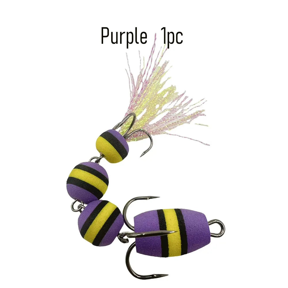 1-Pack Fishing Offset Soft Bait Large Lure Set, Fishing Soft Bait, Foam Lure, Swimming Lure, Wobbling Lure, Black Bass Lure, Includes Artificial Lure, Portable Fishing Hook Quake Zipaomo1Pc