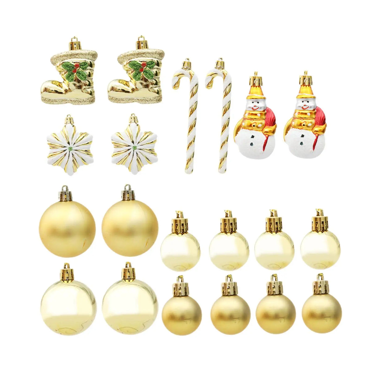 Christmas Tree Ball Ornaments Shatterproof Hanging Christmas Balls Set for Decoration Home Birthday Porch Yard Celebration Quake gold 20pcs
