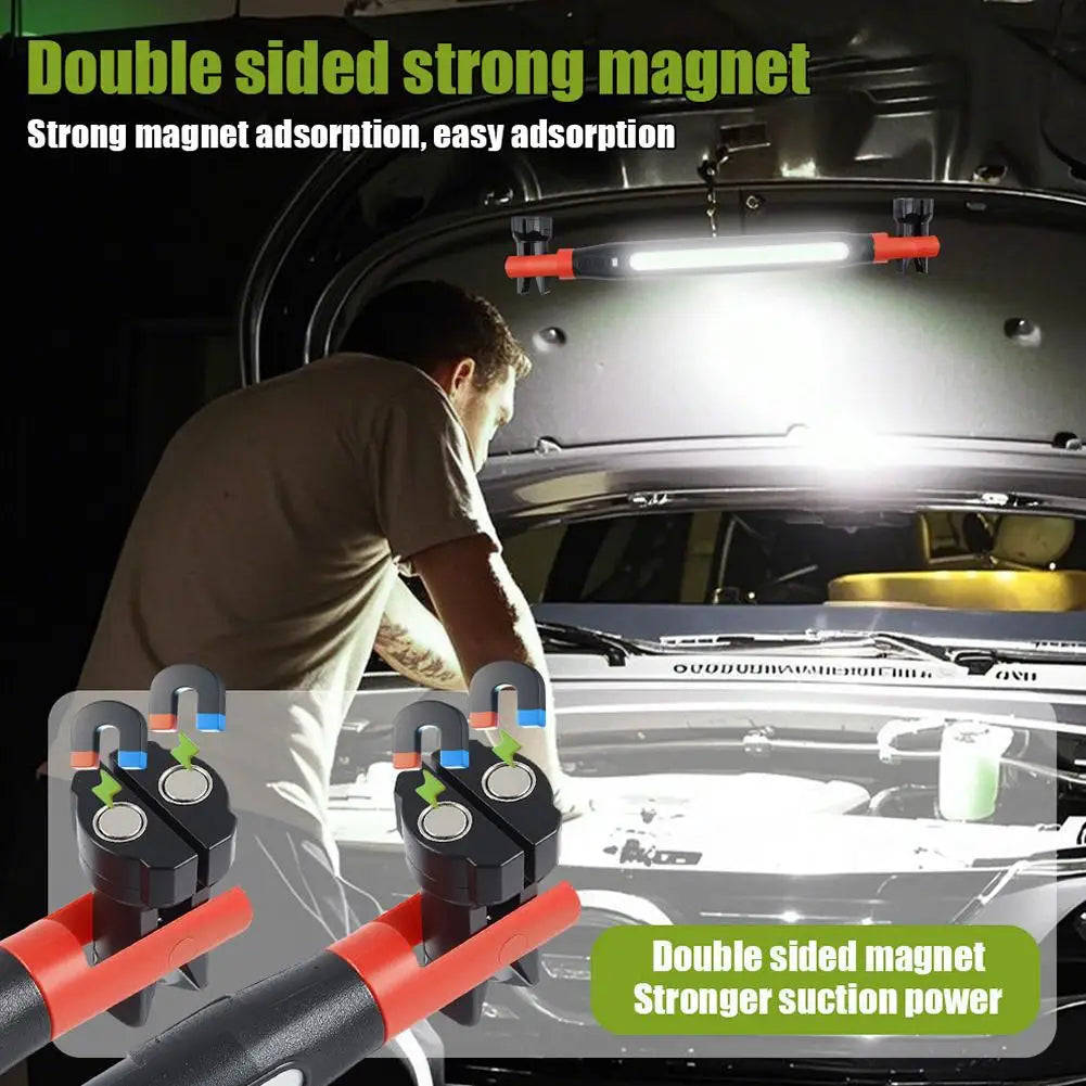 Portable Emergency Work Light USB Rechargeable Magnetic Flashlight 360 Hook Lamp for Outdoor Camping Workshop Quake