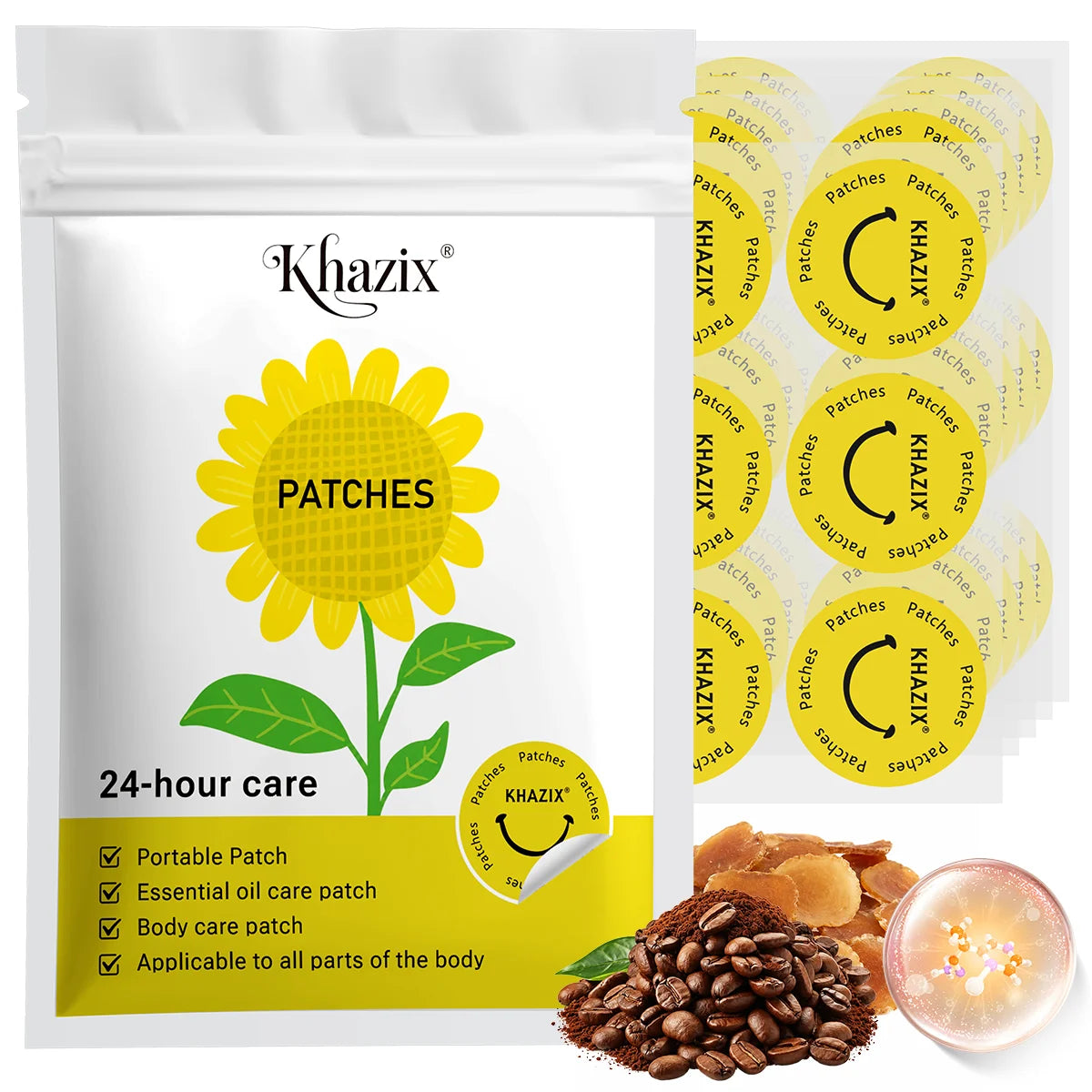 30Pcs Energy Patches Natural Ingredients Vegan Friendly Daily Energy Boost Patch Portable Body Stickers for Work Travel Sports Quake