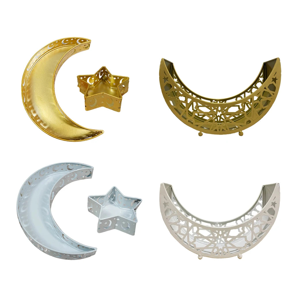 Elegant Moon Design Serving Tray for Ramadan and Eid Celebrations Quake