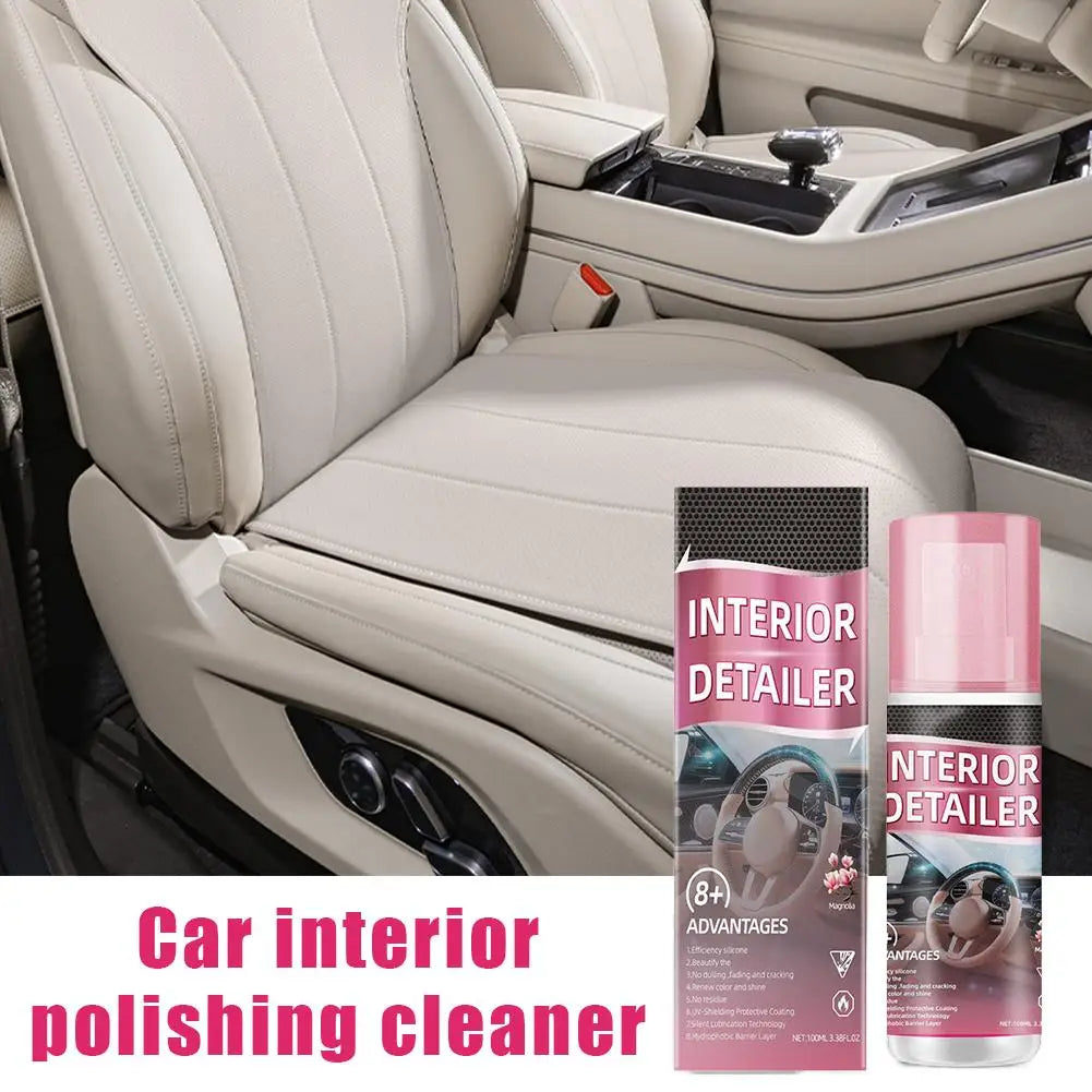 Car interior polishing cleaner Car multi-functional interior polish - non-abrasive for interior no-rinse for sofas, car cleaning Quake