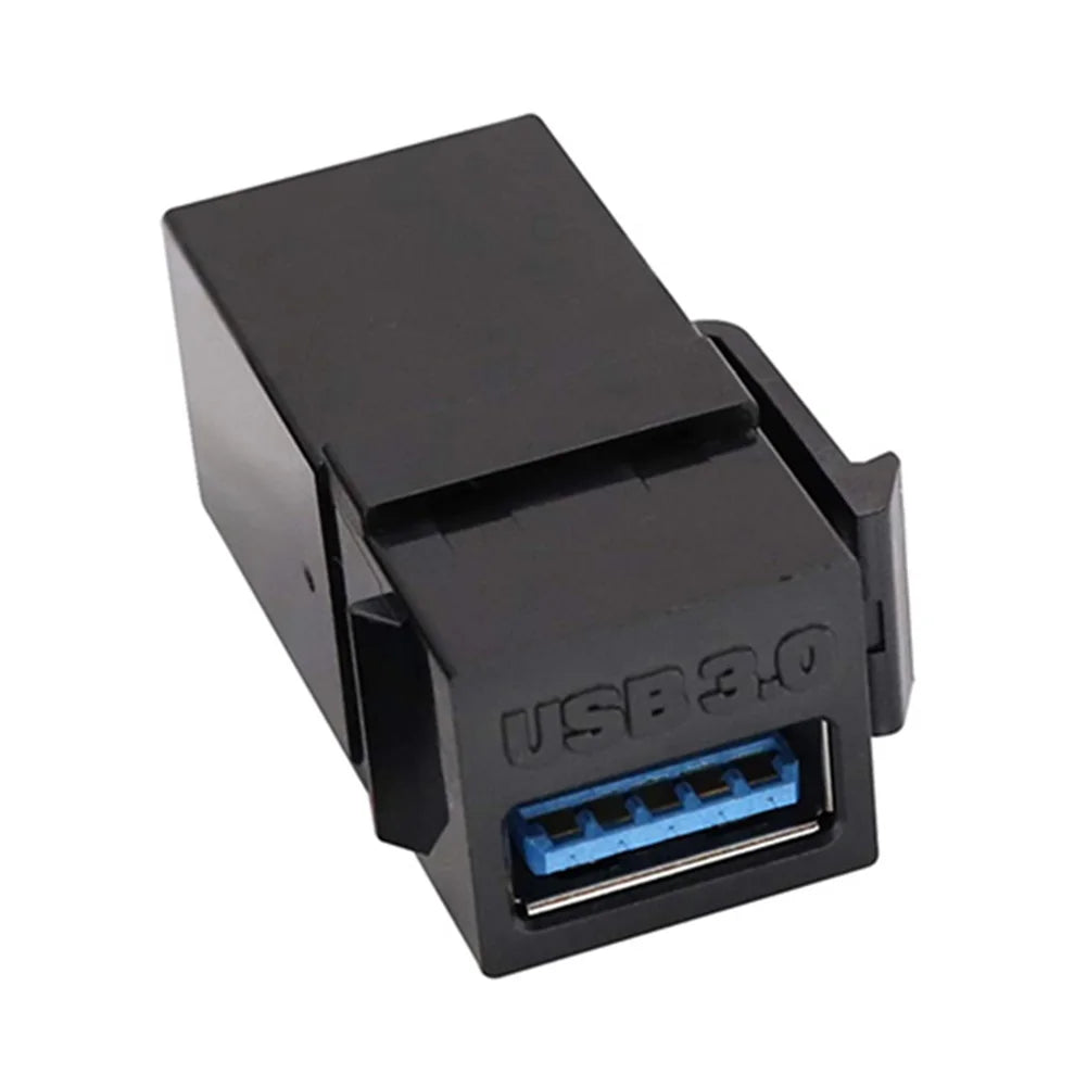 Premium USB 3.0 Keystone Jack Insert for Reliable Connection and Signal Stability Suitable for Ethernet and Networking Equipment Quake Black