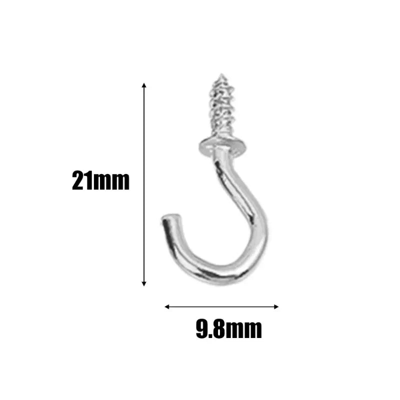 Mini Screw-in Hooks Heavy-duty Ceil Hooks for Hanging Plant String Lights Hanging S Screw Hook Multifunctional Wall Mount Holder Quake