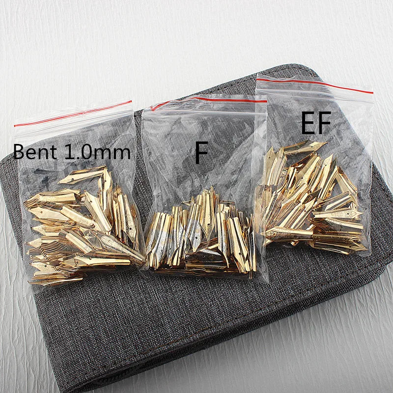 5pc Office Pen 26 Nib Limited Edition Write Fit for Most Golden F EF Fountain Pen Quake Bent 1.0 F EF