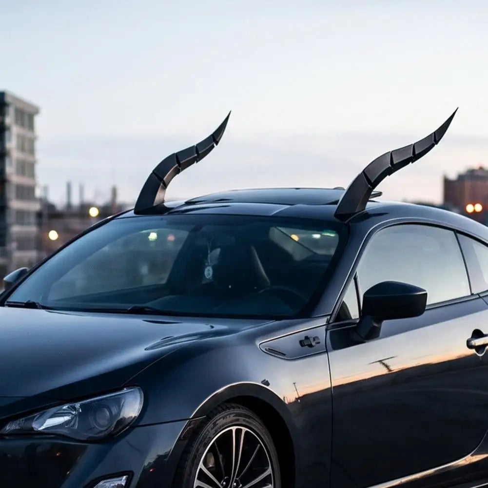 Car Mod Enthusiasts Universal Car Roof Dragon Horns Devil Horn Exterior Decor Easy Install Unique Vehicle for Sunroof Quake