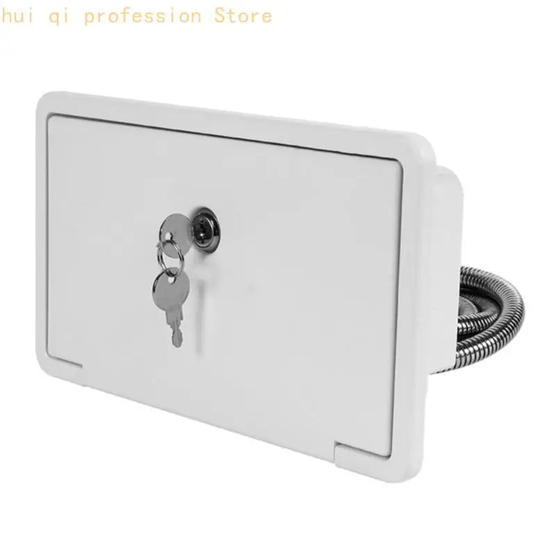 Lockable Motorhome Shower Box with Recessed Storage Compartment, Hose Sprayer, Keys and Hot Cold Water Control H8WE Quake