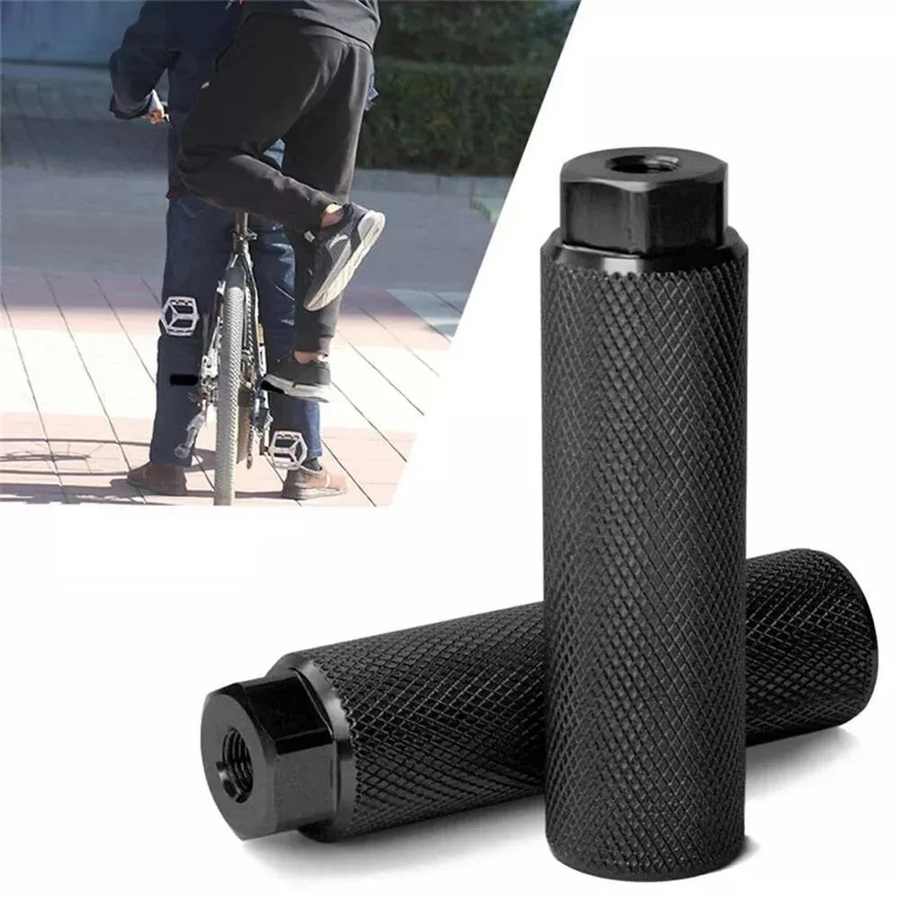 2Pcs Durable Anti-Slip Bike Pegs Aluminum Alloy Lightweight Bicycle Foot Pegs Cycling Parts Bicycle Accessories Fit 3/8 Inch Quake