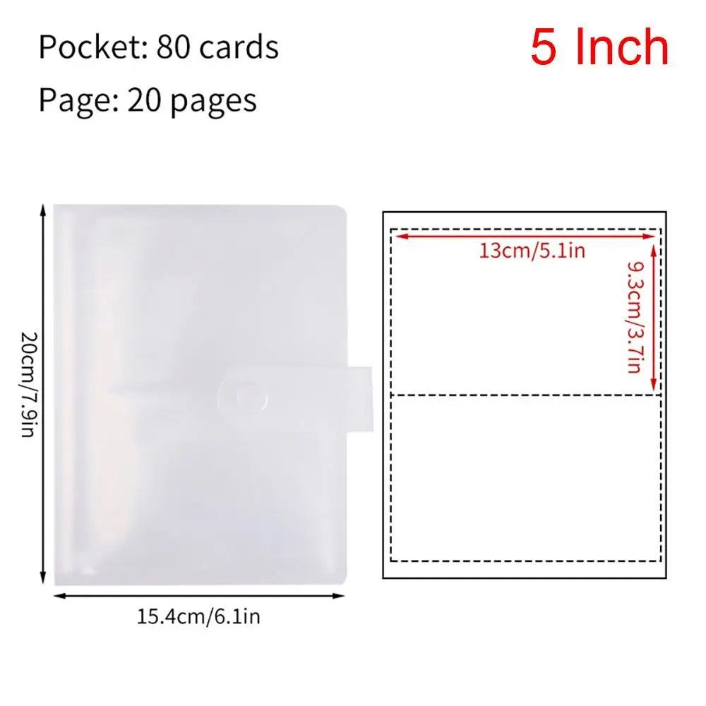 3/4/5/6 Inch 80/160 Slot Photo Album Idol Photocard Holder Idol Star Card Collect Book Creative Photo Albums Picture Card Holder Quake 5 Inch-80 Cards
