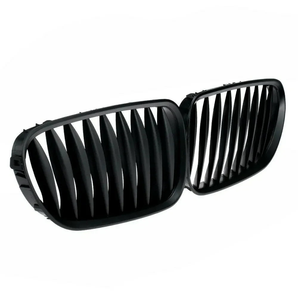 For BMW Z4 E85 E86 2003–2008 2x Car ABS Grille Front Kidney Grill Single Line Style 51117117757 51117117758 Accessories Parts Quake Matte Black