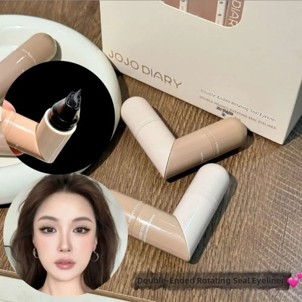 New Waterproof Eyeliner Stamp Quick Dry Long Lasting Eye Liner Stamp Rotatable Easy to Use Eyeliner Stamp Pen Quake