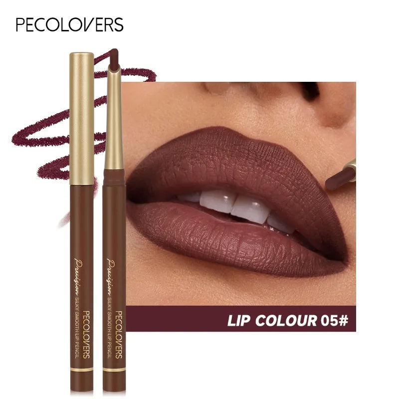 Inclined Tube Brown Tube Lip Liner, Multi-color Lipstick Pen, Depicting Lip Contours, Charming Lips, Lip Cosmetics Quake 05