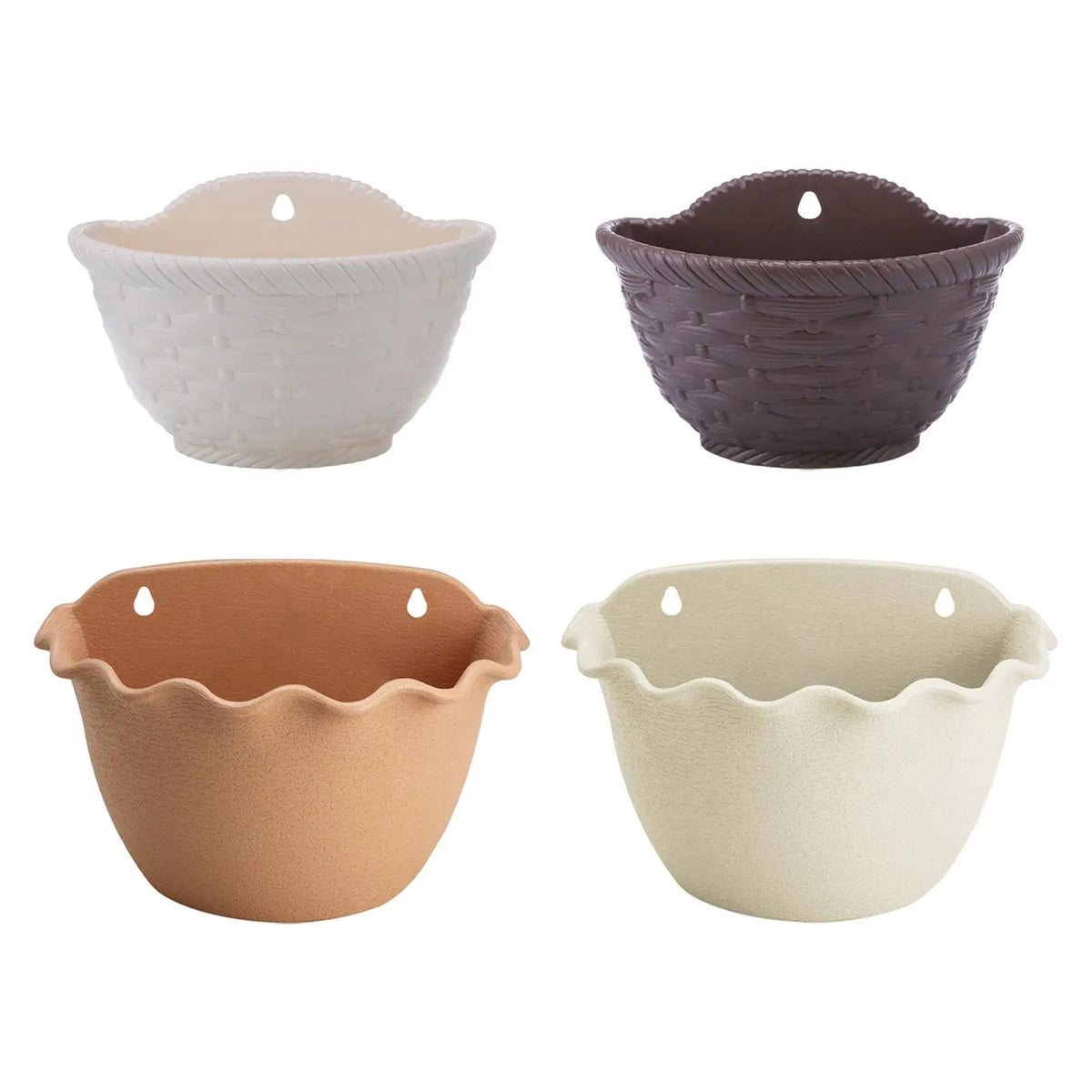 Hanging Flower Pot Wall Mounted Flower Holders Hanging Fence Planter for Yard Indoor Outdoor Backyard Balcony Home Decoration Quake