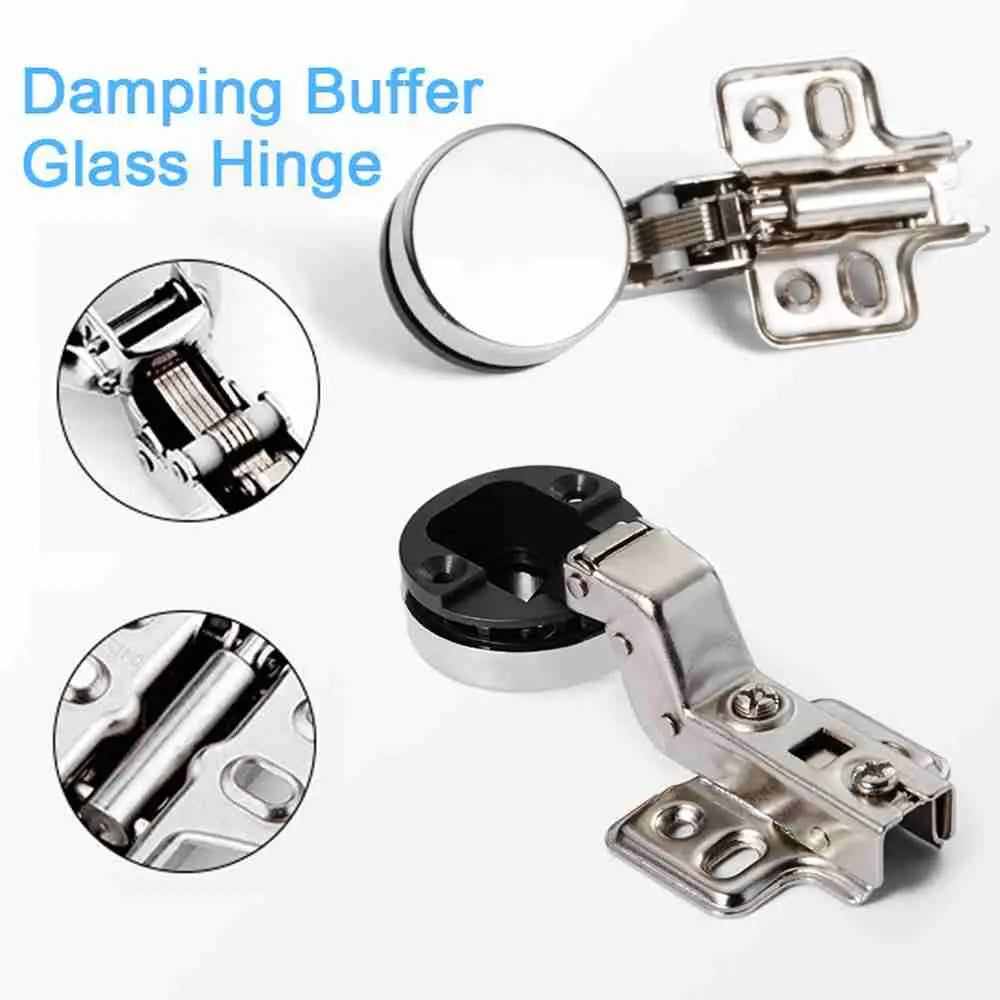 2PCS Useful Connector Hardware Glass Door Hinge Furniture Supplies Cabinet Hinge Clip Window Accessories Quake