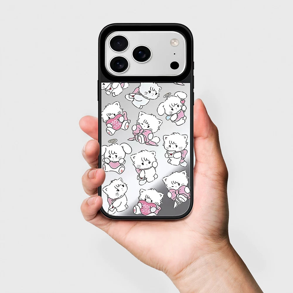 6090492 Mirror Surface Magnetic Phone Case Cover for IPhone 13 14 15 16 17 18 Pro Max Case Multicolor Quake