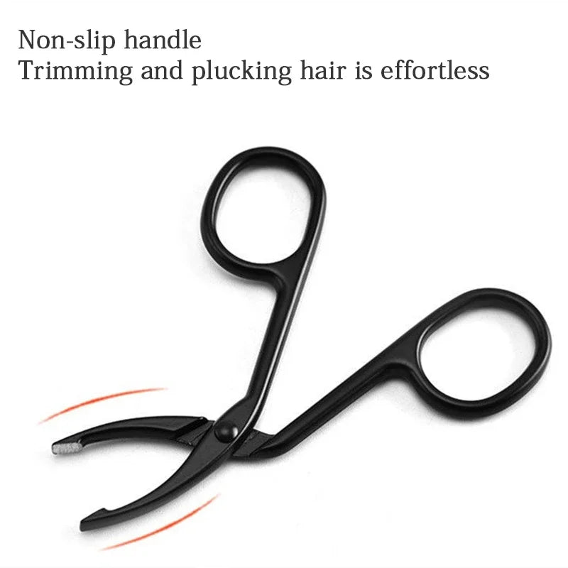 New Straight Pointed Elbow Eyebrow Pliers Clip Scissors Tweezers Professional Hairs Puller Eyebrow Plucking Makeup Beauty Tools Quake