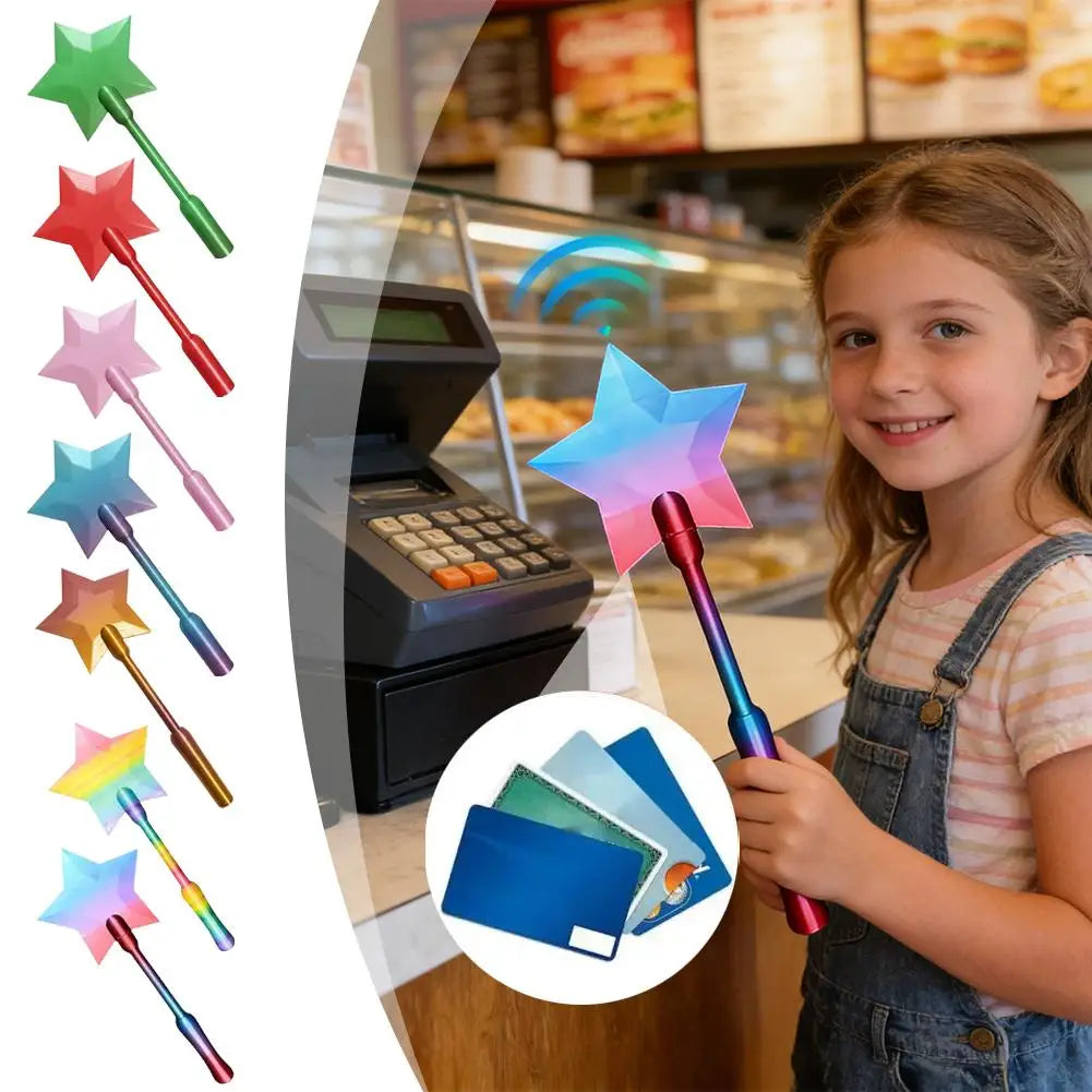 Star Magic Wand Card Holder 3D Printed Portable Tap-to-Pay Credit Card Stick Contactless Payment Wand Daily Use Accessories Quake