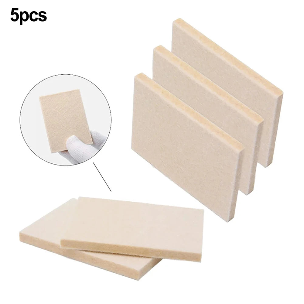 Wool Felt Squeegee Set of 5 for Car Vinyl Wrap Window Tinting Glass Film Application Decal Smoothing and Craft Work Quake