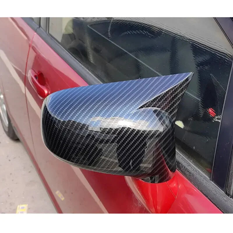For Nissan Tiida Hatchback 2004-2010 Car Rearview Side Mirror Cover Wing Cap Sticker Exterior Door Rear View Case Trim Carbon Quake