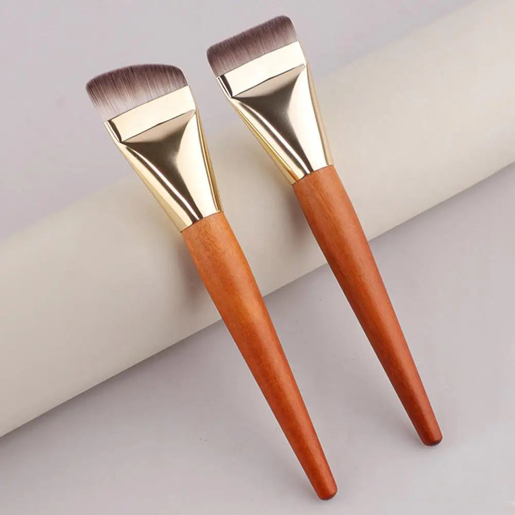 Flat Foundation Brush for Liquid makeup, Ultra Thin Face Makeup Flat Brush, Angled Makeup Brush for Blending Cream, Base Brush Quake