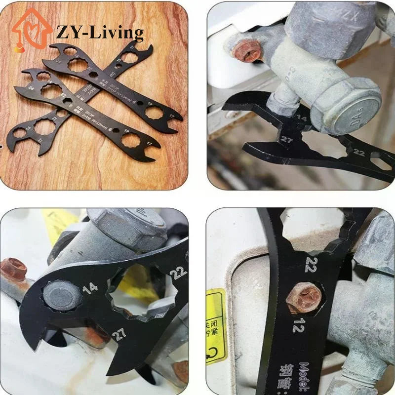 1Pcs Multi-Function Double-End Fixed Wrench Air Conditioner Wrench Open End Wrench Set Ultra-Thin Flat Wrench Tool Quake