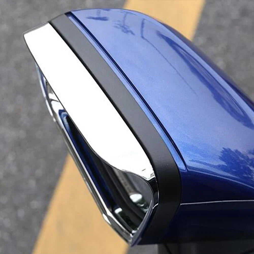 For Audi Q3 2019-2023 2x Car Sticker ABS Exterior Side Mirror Rain Eyebrow Frame Trim Decorative Accessories Auto Part Chrome Quake