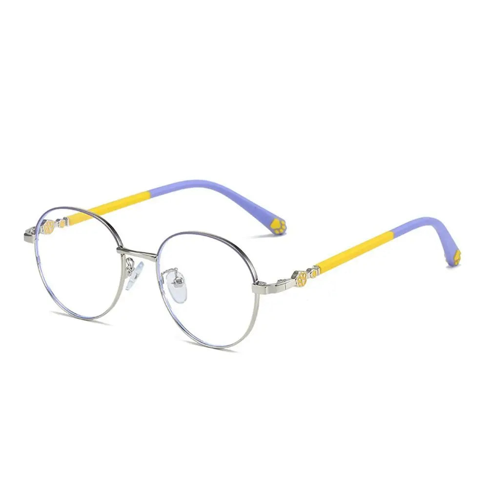 Blue Light Blocking Glasses for Kids Cute Cat Paw Pattern Optical Eyewear Children Boys Girls Anti Blue Rays Computer Goggles Quake 6