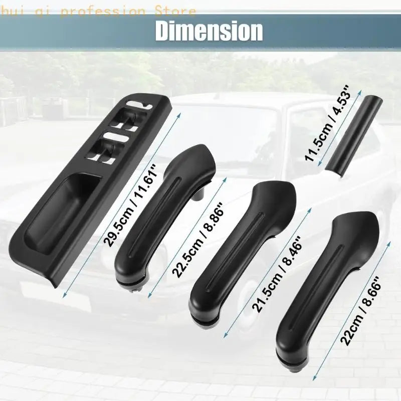 Car Interior Enhancement ABS Window Panel Frame And Handle Cover Set For Recognized Models H8WE Quake