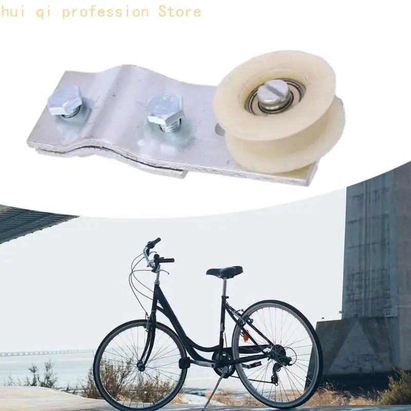 Chain Guide Roller Assembly for Cycle Chain System Maintenance, Engineering-Plastic Roller with Metal Mounting Bracket Quake CN