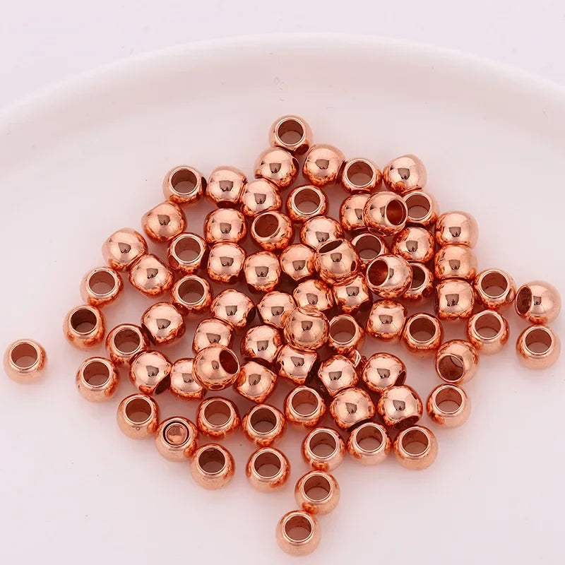 50pcs/Lot 8mm Gold Silver Hair Braid Beads Dreadlocks Hair Ring Braid Dreads Dreadlock Beads Cuffs Clips Approx 4mm Hole Quake 50pcs 8mm NO.4