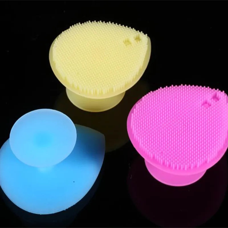 1PC Silicone Cleaning Brush Washing Pad Exfoliating Blackhead Remover Facial Deep Cleansing Face Brushes Baby Bath Massager Quake Blue
