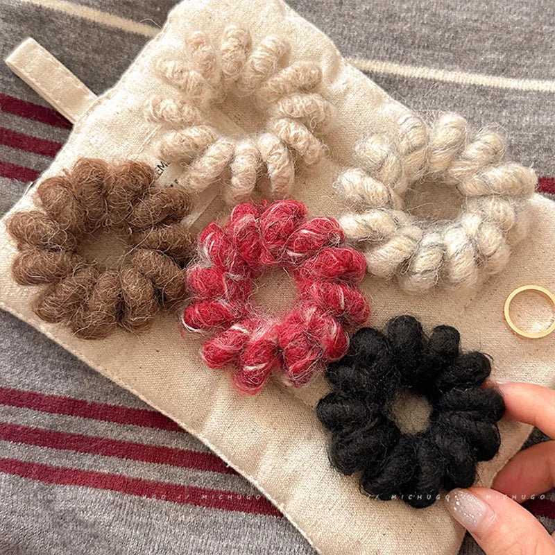 Korean Fashion Leopard Print Phone Line Hairbnds Hair Ropes Autumn Winter High Elastic Rubber Bands for Women Girls Hair Styling Quake