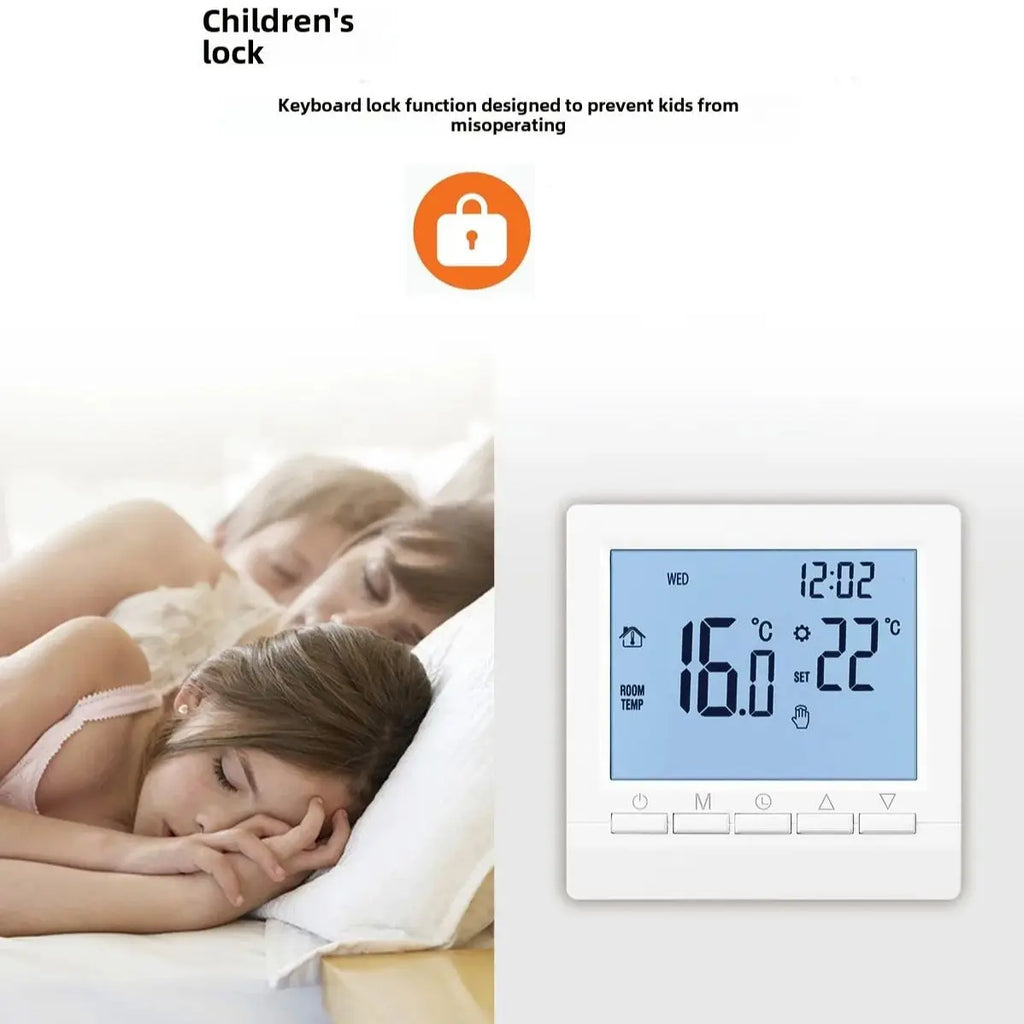 Programmable Temperature Controller Room Thermostat Digital LCD Display Touch Screen Controller Floor Heating Gas Boiler Quake