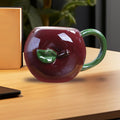 Fruit Shape Ceramic Coffee Mug Funny 3D Fruit Cup for Coffee Water Beverage Quake Apple