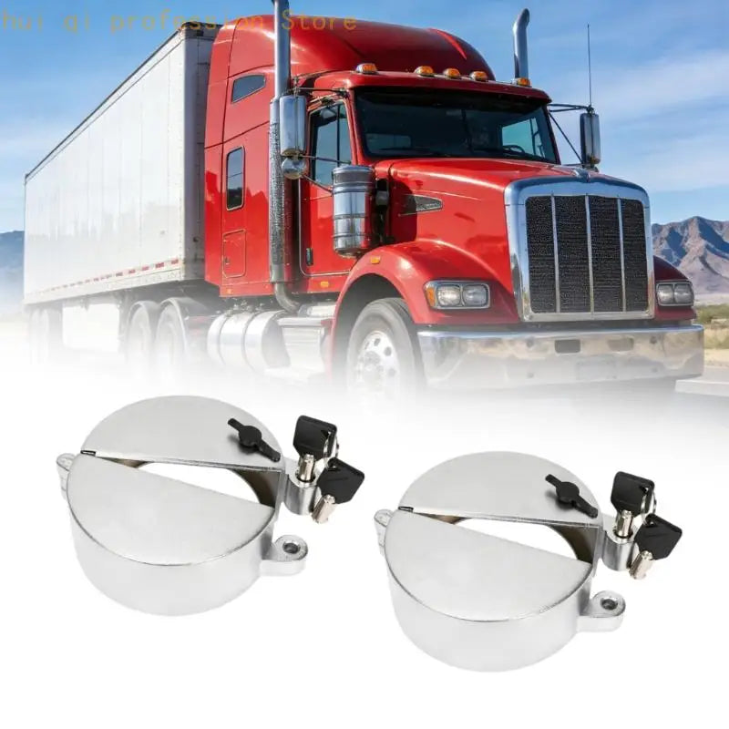2 Units Anti Theft Lids With Spring Activated Locks For Large Trucks H8WE Quake CN
