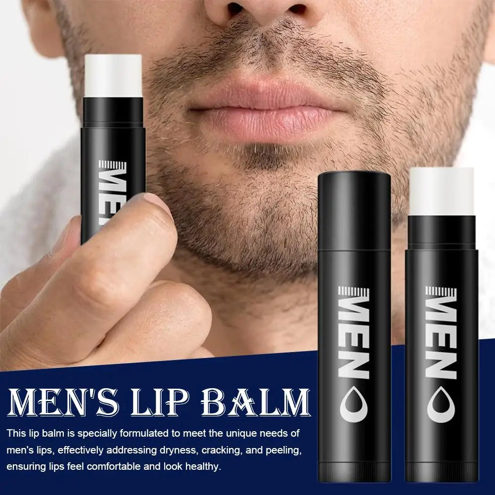 Hydrating Men's Lip Balm with Natural Finish, 8 Scents Mens Moisturizing Lip Balm Repairing Dry Cracked Lips Daily Lips Care Quake