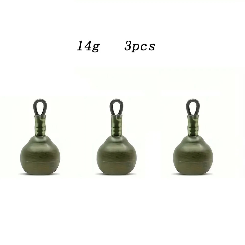 3Pcs Fishing Sinkers Weights Set, Fishing Accessories, Suitable for Carp Fishing, Multiple Sizes Available (14G/28G/52G) Quake 14G3Pcs