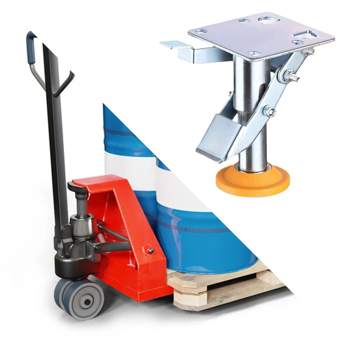 Medium Casters Floor Lock Heavy Duty Wear Resistant Easy Installation Multiuse for Trolley Hand Trucks Cart Industrial Equipment Quake