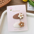 Korean 2pcs Cute Kids Hair Clip Cartoon Rabbit Floral Hair Pin for Girls Milk Coffee Bang Side Clip Children Headwear Quake No.4