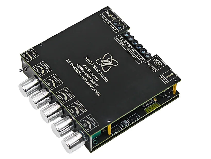 TPA322 12.1-channel Bluetooth power amplifier board, high-power 2*100W+200W subwoofer chip, DC12V/24V Quake