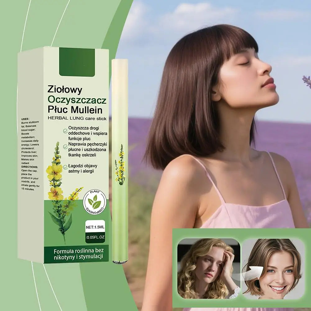 Mullein Lung Cleanse Diffuser Herbal Diffuser Pen For Lung Cleansing Clear Breathing Improvement Quake