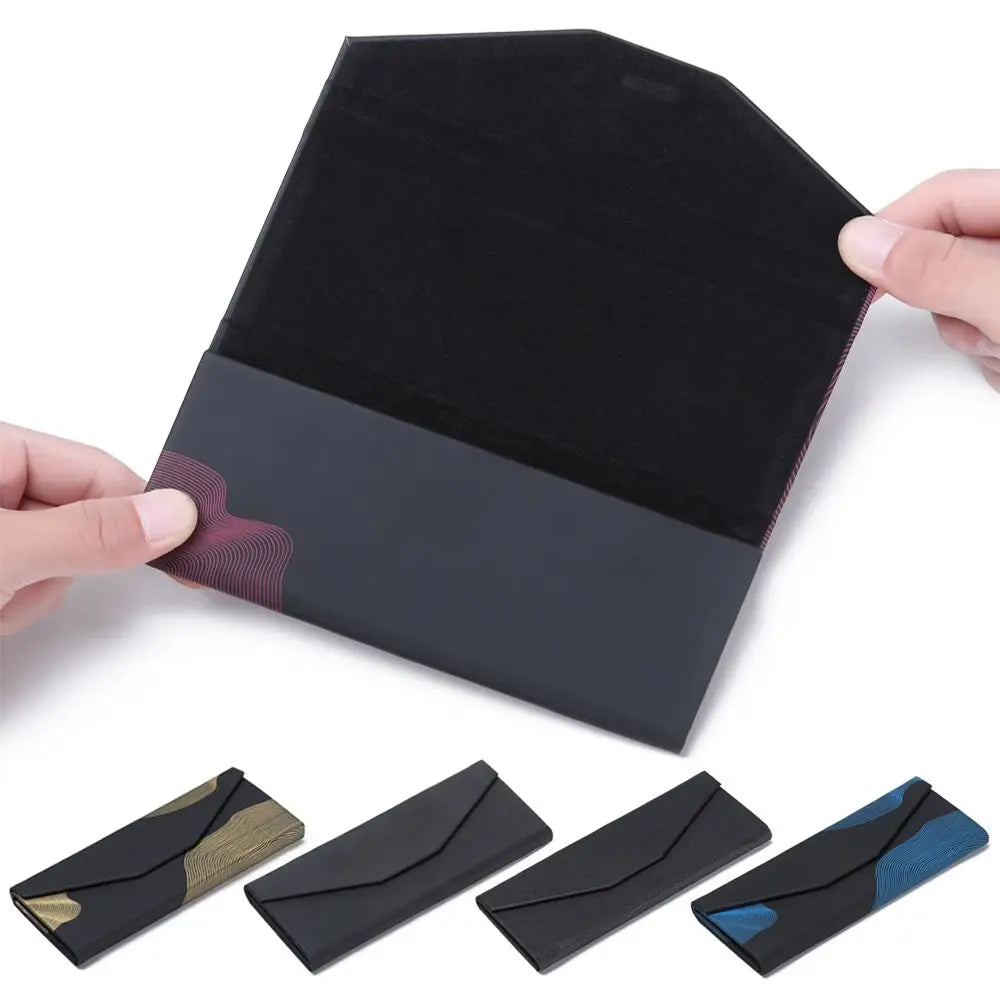 Unisex Folding Black Portable Eyeglasses Case Triangle Glasses Box Sun Glasses Box Eyeglasses Accessories Quake