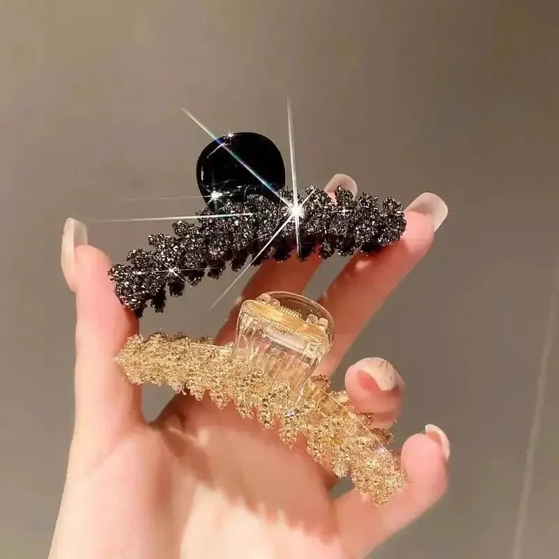 Korean Glitter Shiny Small Grab Clip Women Girl Hair Side Clip Forehead Bang Princess Small Hair Claw Clamp Hair Clip Quake