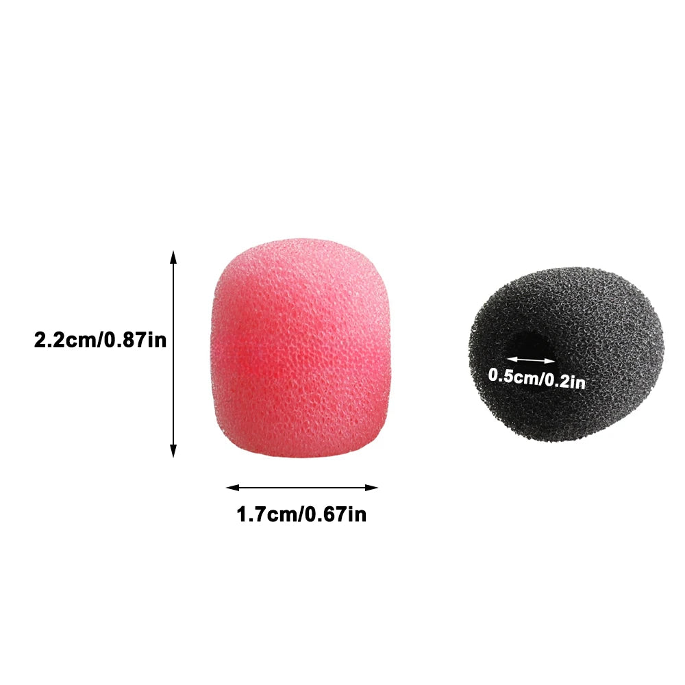 6pcs Wireless Lavalier Microphone Sponge Cover for K1,K9 Wireless Lapel Mic Foam, Mini Mic Windscreen Foam Cover for K1,K9 Quake
