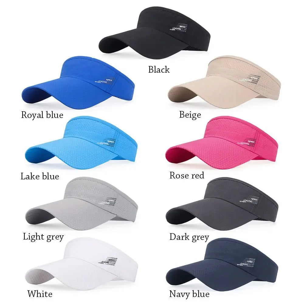 Summer Breathable Sun Hat Quick-drying Adjustable Baseball Cap Casual Top Empty Beach Hat Tennis Quake