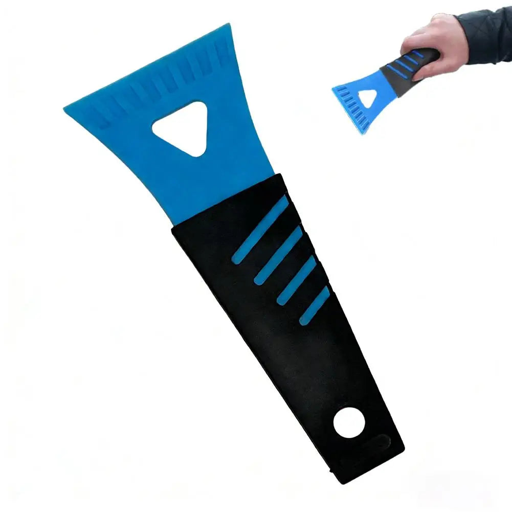 Multifunctional Plastic Car Ice Scraper Snow Shovel Kitchen Grease Removal Scraper Auto Ice Tool Car Snowplow Quake Blue