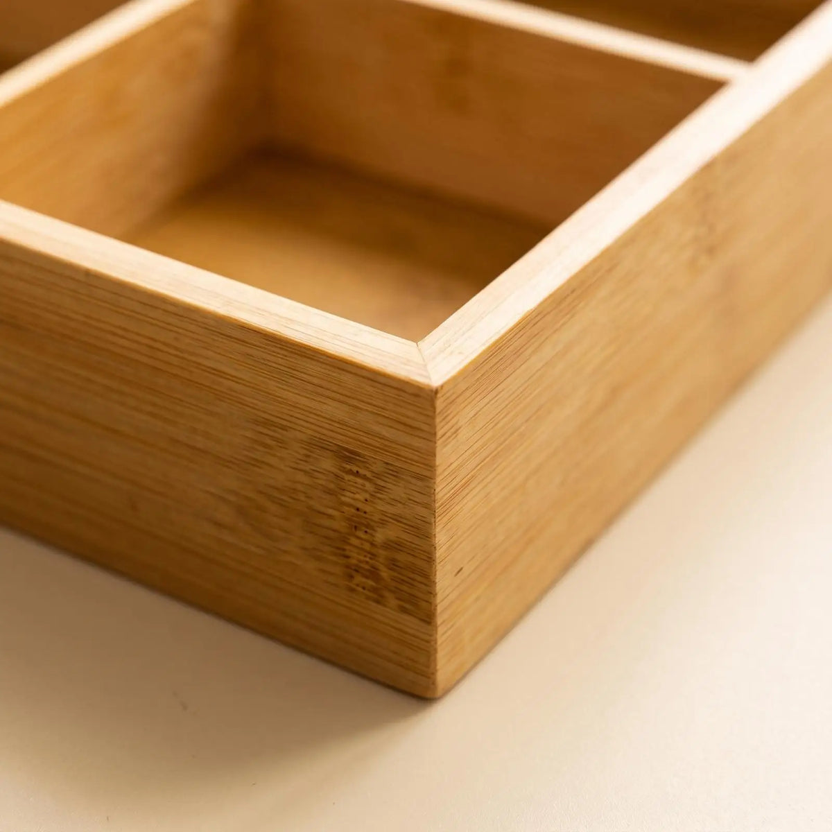 Bamboo Rectangular Serving Tray with Compartments for Candy Nuts and Dried Fruits Versatile Table Decor Tray Quake