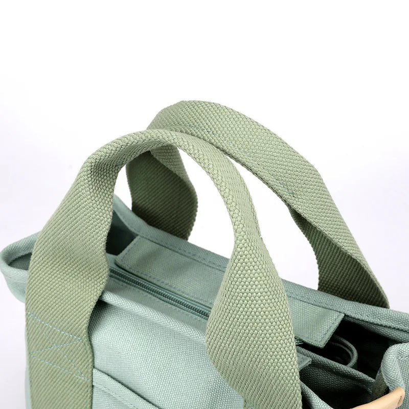 Women Versatile Canvas Tote Bag Large Capacity Single Shoulder Handbag Eco Friendly Reusable Casual Daily Shopping Pouch Quake