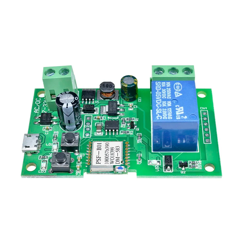 WiFi- Remote Control Rela-Switch Module Supports- 433MHZ Remote -Control Automatic Locking Wireless Delay Smart Home Quake